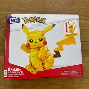 MEGA Pokemon Jumbo Pikachu Construction Set with character figures 825pc
